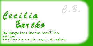 cecilia bartko business card